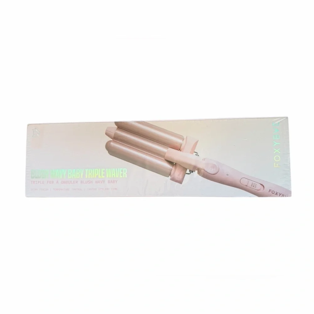 FoxyBae Baby Blush Wavy Baby Triple 3 Barrel Hair Waver Crimper Curler Iron